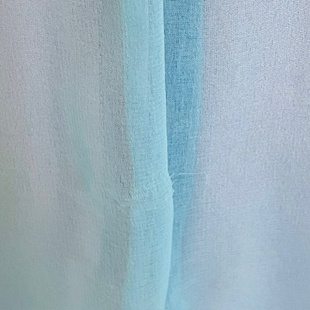 Vintage 70's Grecian Ethereal Chiffon Evening Gown Rhinestone Waist Ice Blue S - Picture 8 of 16